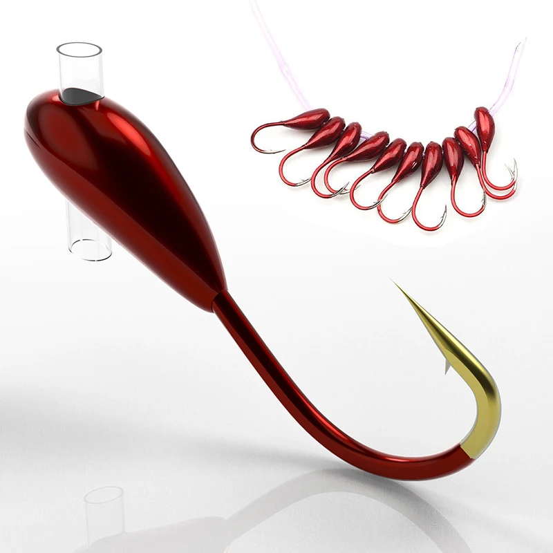 Fishing Hook Barbless - 10/20PCS Winter Ice Fishing Hook High