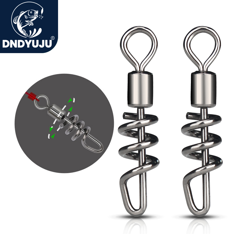 Fishing Hook Stainless Steel - DNDYUJU 10PCS/lot Rolling swivel with screwed