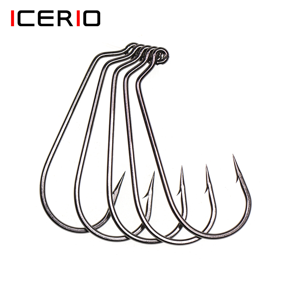 Fishing Hook Stainless Steel - ICERIO 100PCS Hight Carbon Steel 60