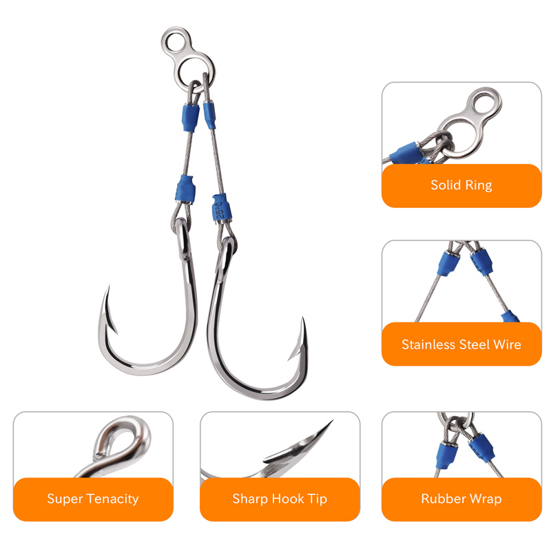 ZYZHE Steel Wire Jig Assist Ho - Fishing Hook Barbless recension och pris