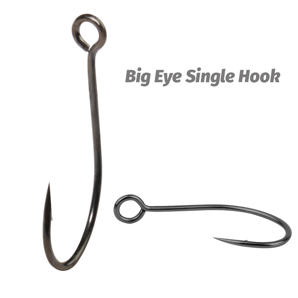 20PCS Big Ring Single Hooks 2# - Fishing Hook Circle recension och pris