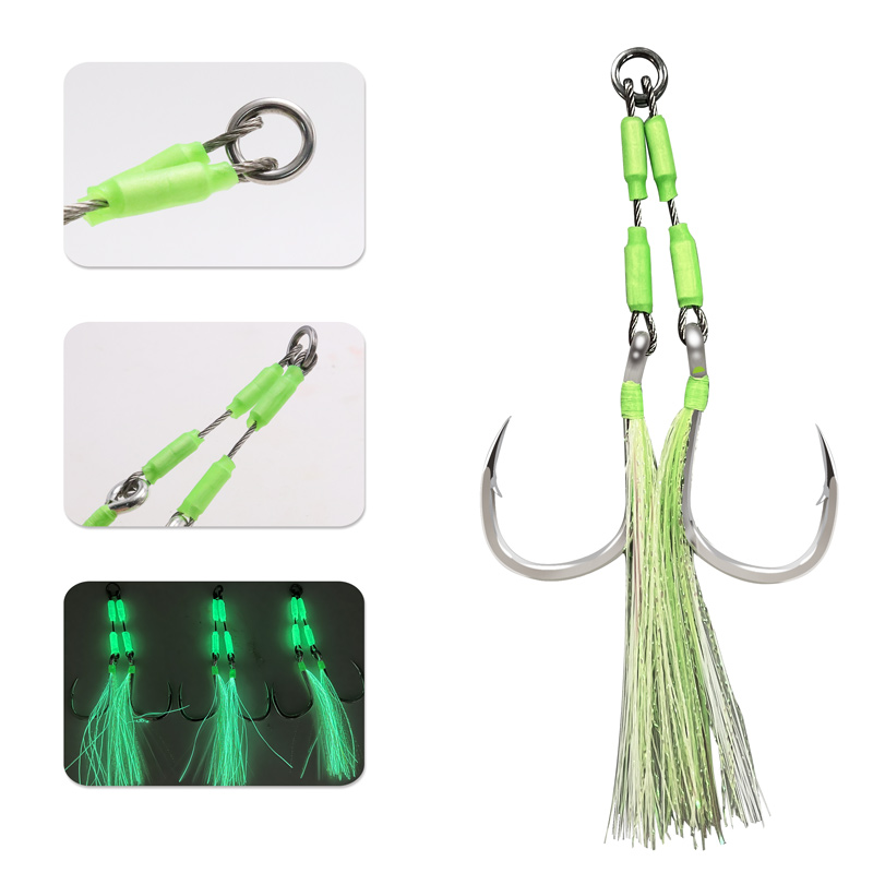 ZYZHE 1/3/5pcs Jig Assist Hook - Fishing Hook Assortment recension och pris