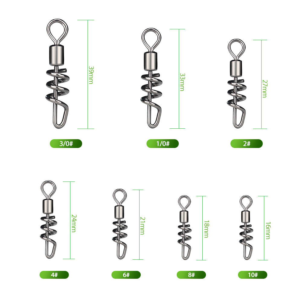 DNDYUJU 10PCS/lot Rolling swiv - Fishing Hook Stainless Steel recension och pris