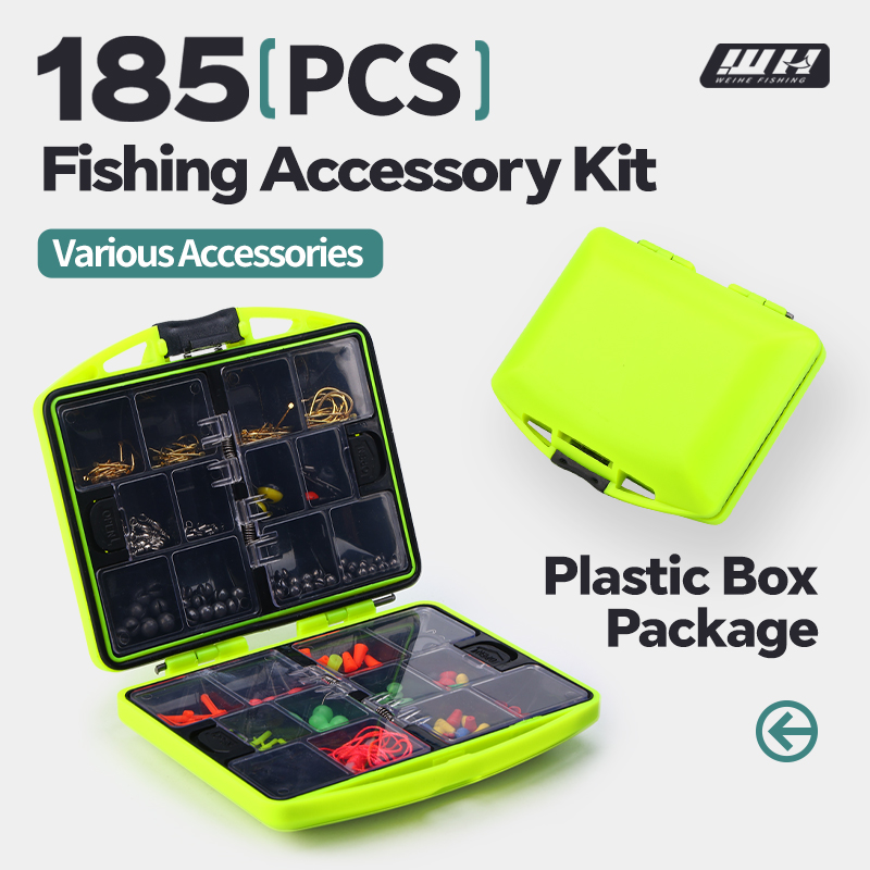WEIHE 185pcs Fishing Accessori - Fishing Hook Box recension och pris