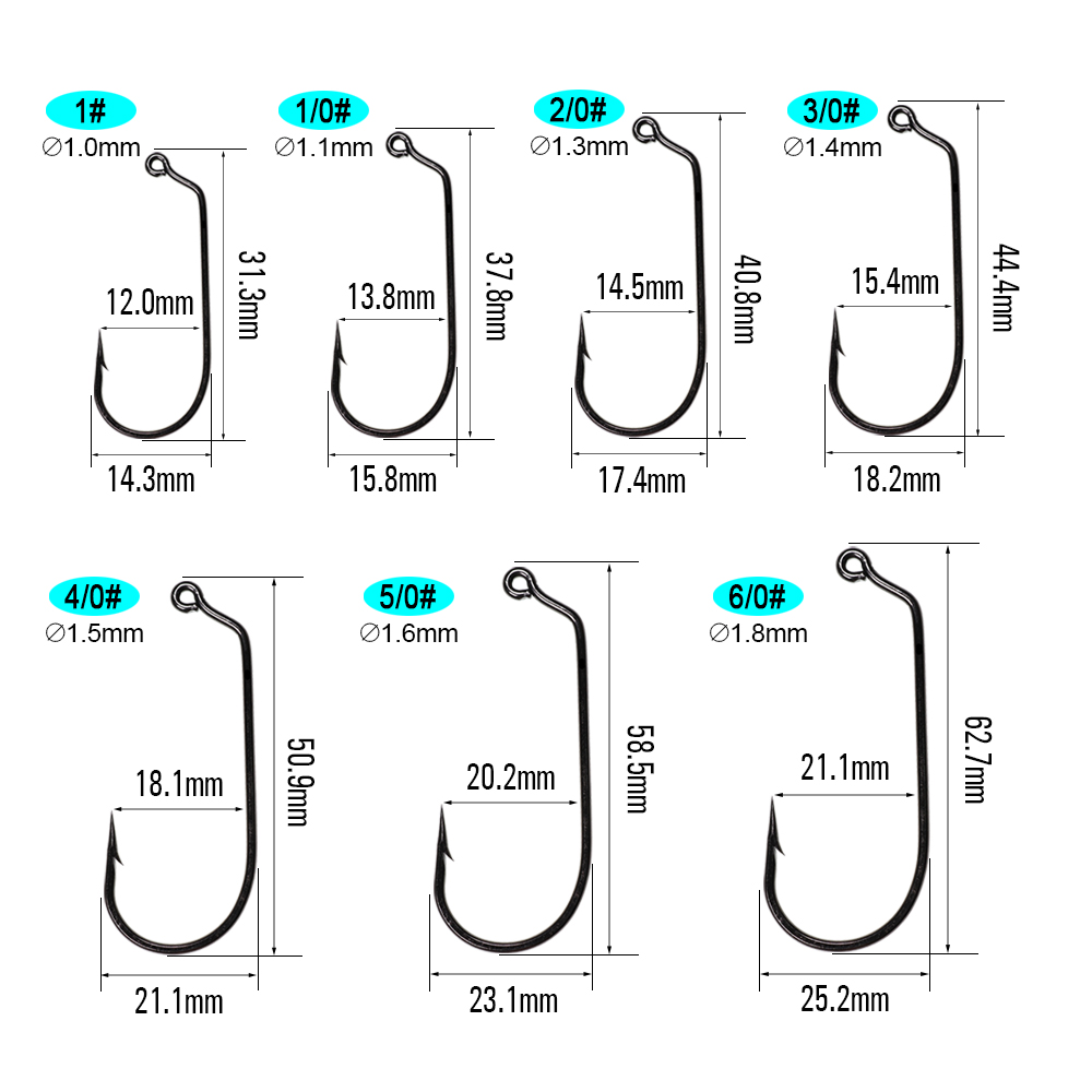 ICERIO 100PCS Hight Carbon Ste - Fishing Hook Stainless Steel recension och pris