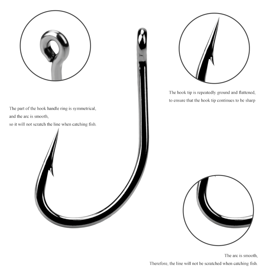 FISH KING High Carbon Steel 50 - Fishing Hook Circle recension och pris