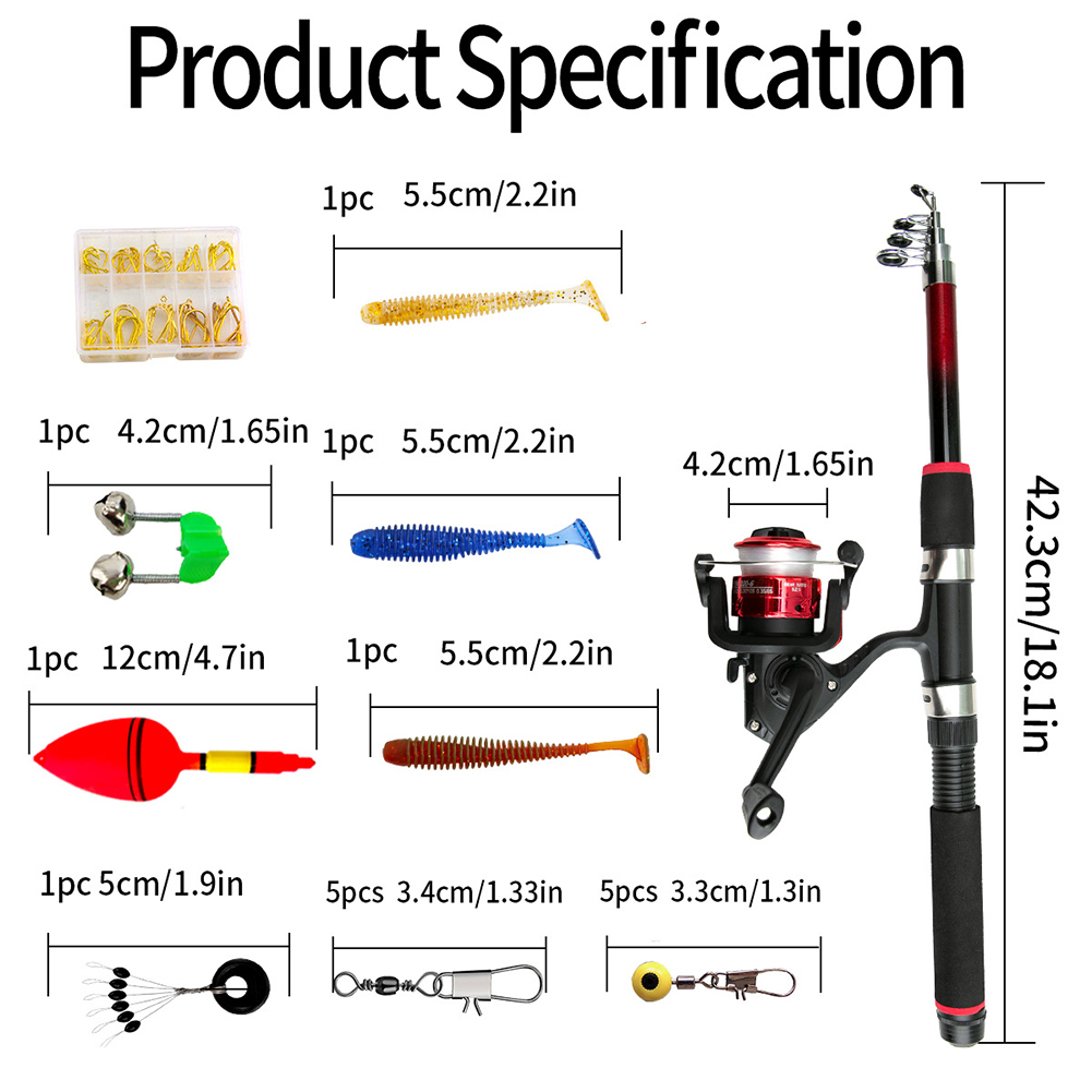 Fishing Pole Set Fishing Rod S - Fishing Hook Box recension och pris