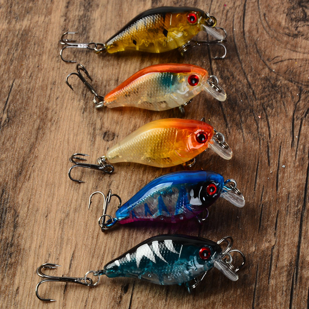 5pcs Floating Crankbaits Bait  - Fishing Hook Treble recension och pris