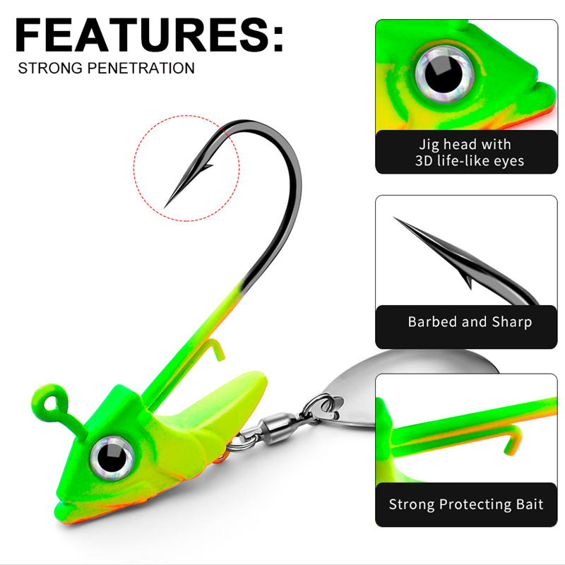 7g 10g 15g Lead Head Jig Hook  - Fishing Hook Circle recension och pris