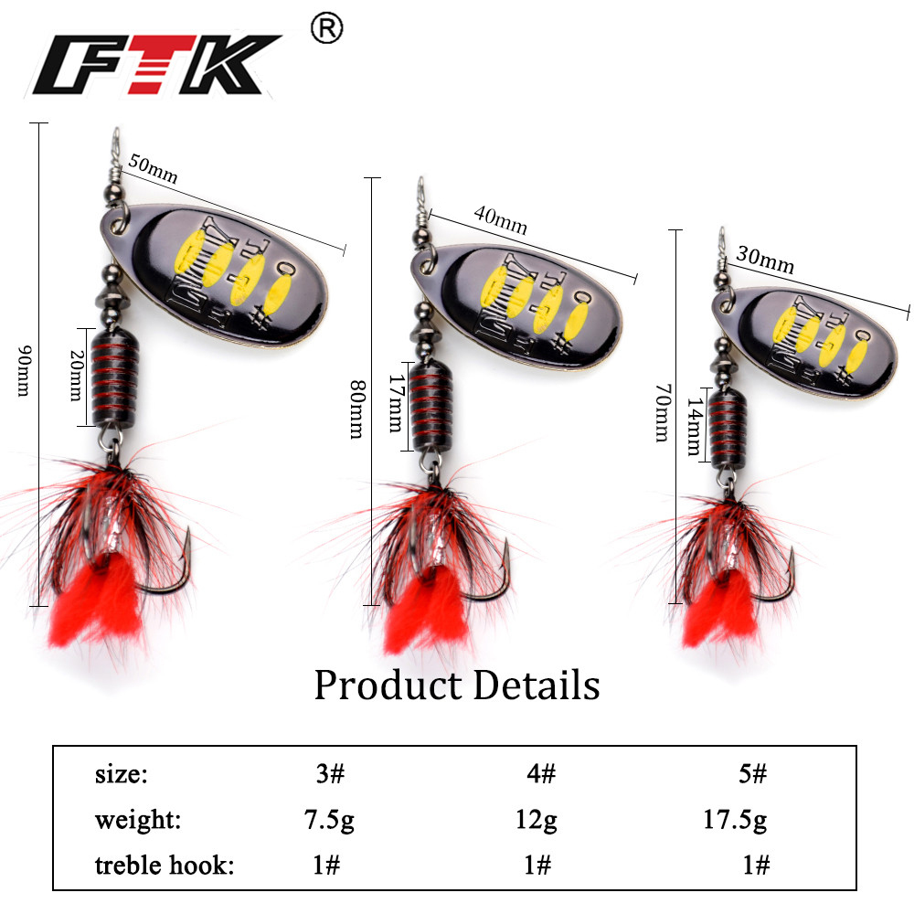 NGB 1pcs Spinner Bait Spoon Lu - Fishing Hook Treble recension och pris