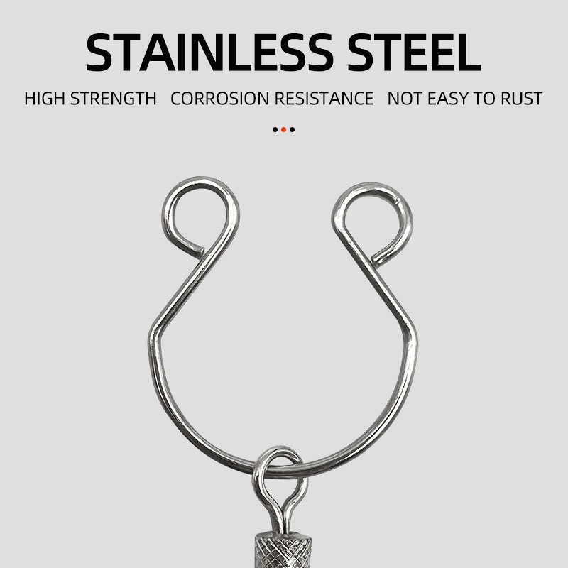 ShareShark 2pcs/bag Fast Knot  - Fishing Hook Stainless Steel recension och pris